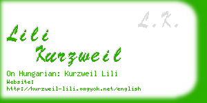 lili kurzweil business card
